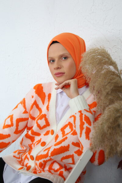 Natural Pamuk Şal Oranj