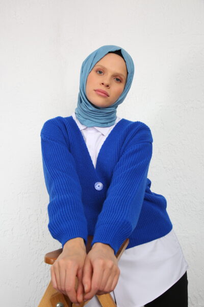 Natural Pamuk Şal Bebe Mavisi