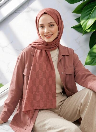 Premium Jakar Şal Gül