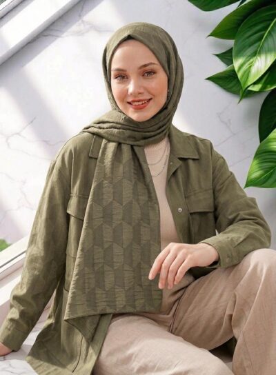 Premium Jakar Şal Haki