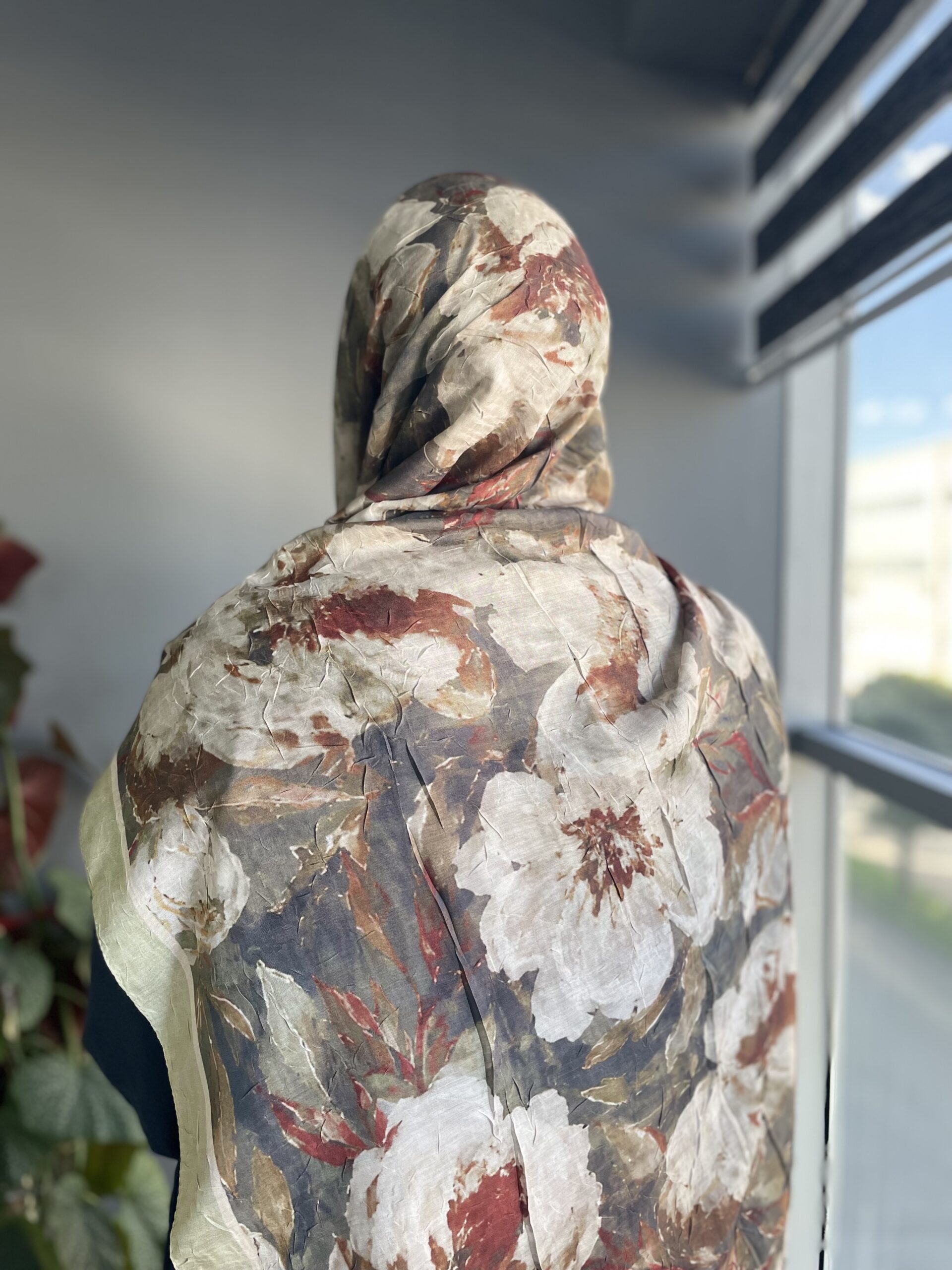 Dj Bambu Kraş Şal Monokrom Desen Nil