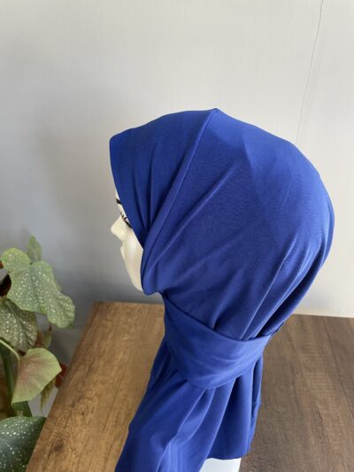 Çıtçıtlı Hazır Şal Saks Mavisi