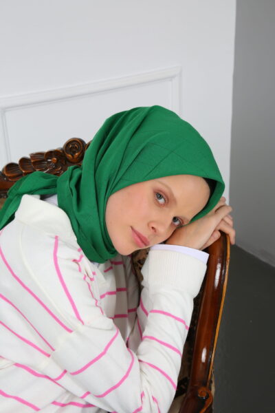 Simli Doğu Eşarp Çam Yeşili