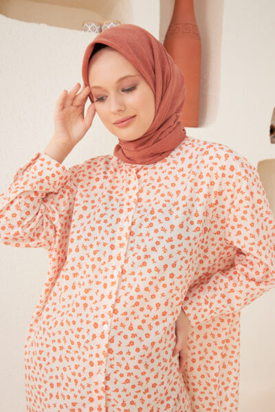 Pamuk Vual Eşarp Mercan