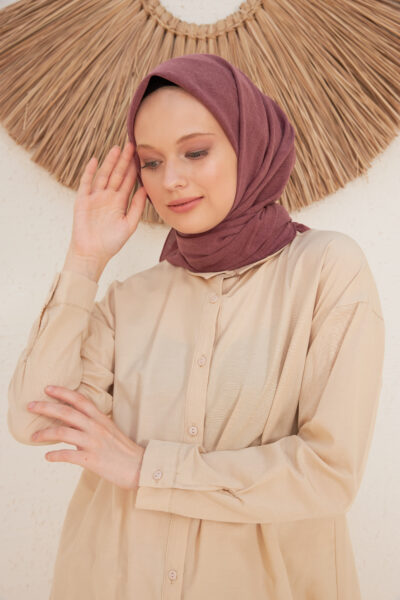 Pamuk Vual Eşarp Mürdüm