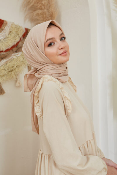 Pamuk Vual Eşarp Bej