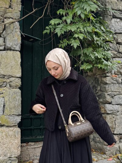 Ritim Desen Jakar Şal Bej