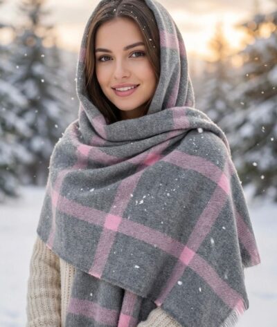 Akrilik Puffy Omuz Şal