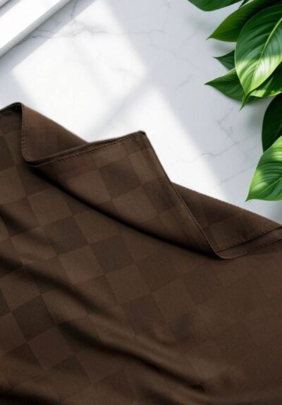 Dama Desen Jakar Şal Acı Kahve