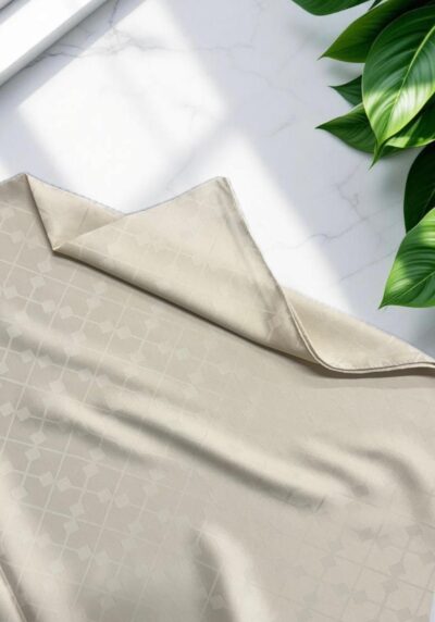 Çapraz Desen Jakar Şal Bej