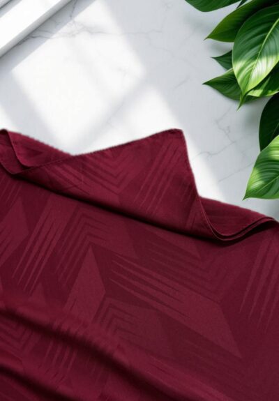 Çavuş Desen Jakar Şal Bordo