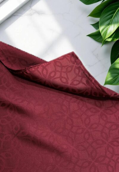 Solucan Desen Jakar Şal Bordo