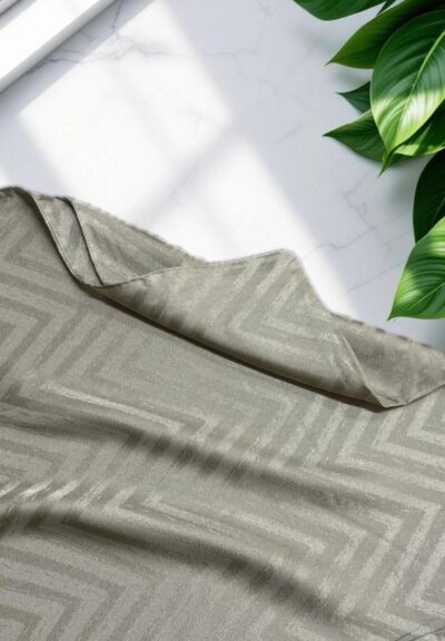 Balıksırtı Desen Jakar Şal Çağla