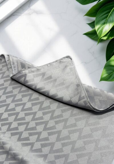 Z Desen Jakar Şal Gümüş