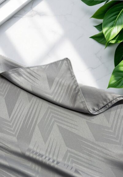 Çavuş Desen Jakar Şal Gümüş