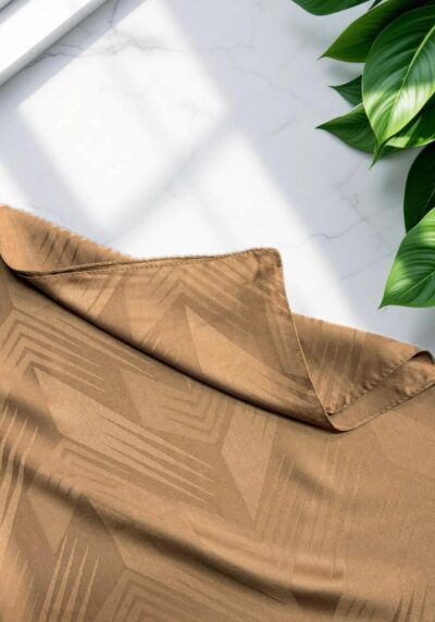 Çavuş Desen Jakar Şal Kahve