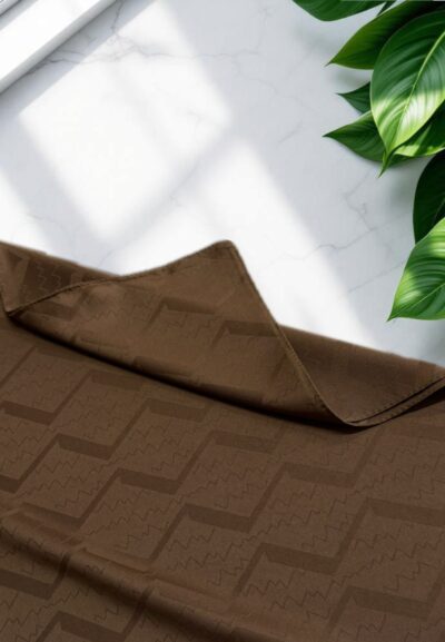 Ritim Desen Jakar Şal Kahve