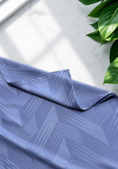 Çavuş Desen Jakar Şal Kot Mavi