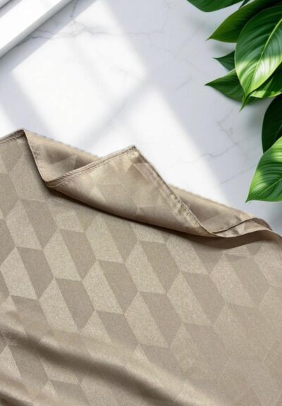 Kubbe Desen Jakar Şal Latte