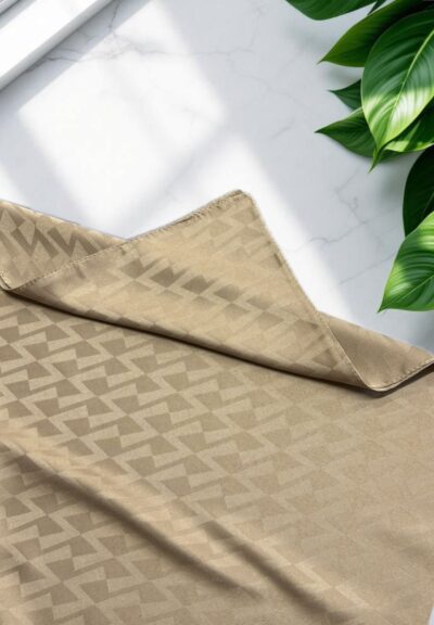 Z Desen Jakar Şal Latte