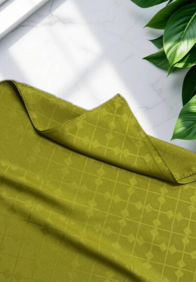 Çapraz Desen Jakar Şal Safran