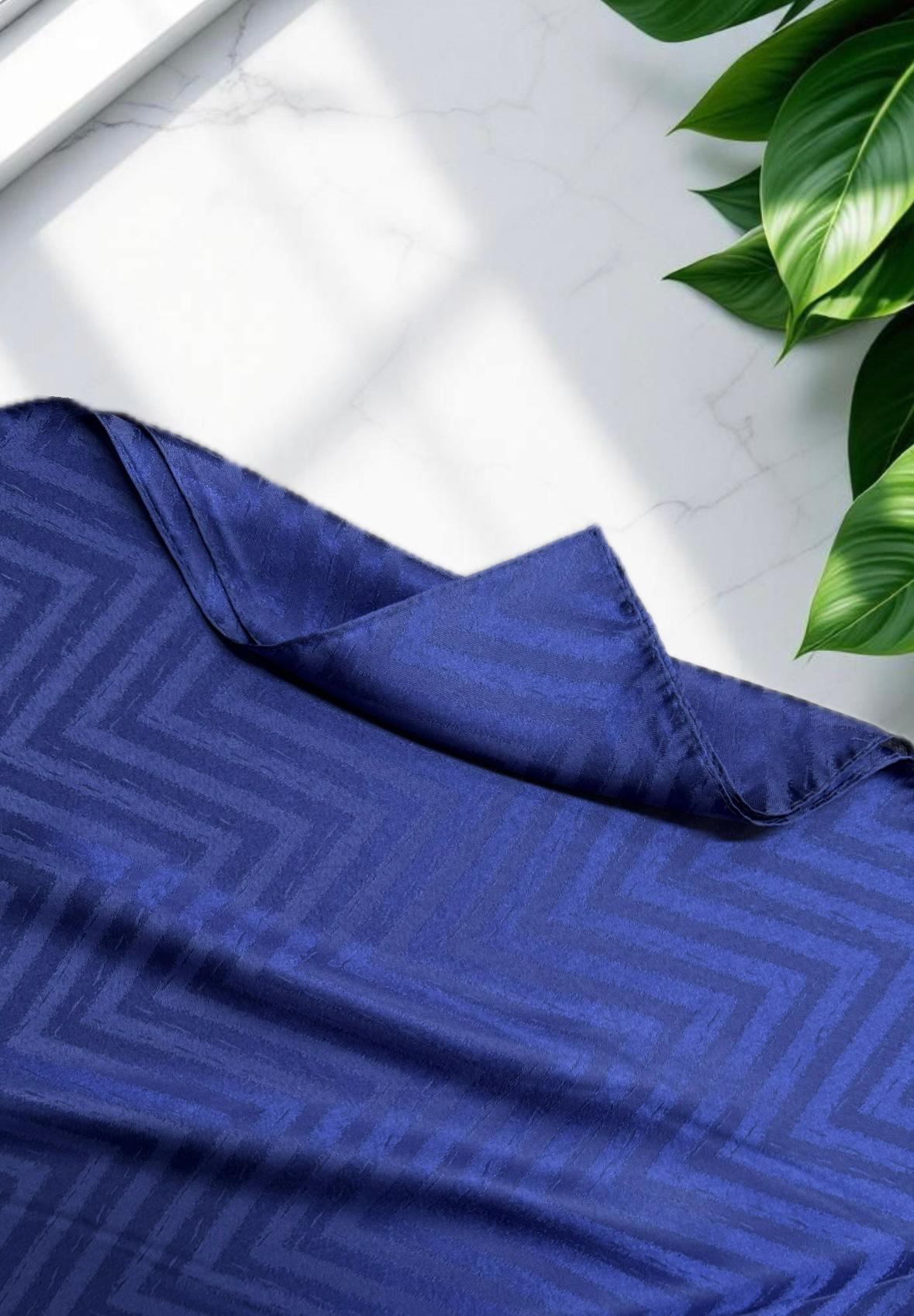 Balıksırtı Desen Jakar Şal Saks