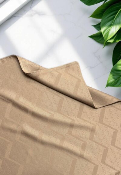 Ritim Desen Jakar Şal Sütlü Kahve