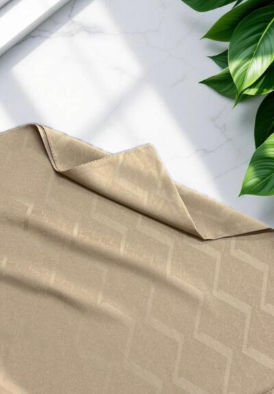 Ritim Desen Jakar Şal Vizon