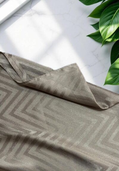 Balıksırtı Desen Jakar Şal Vizon