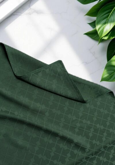 Çapraz Desen Jakar Şal Zümrüt