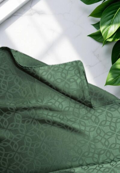 Solucan Desen Jakar Şal Zümrüt