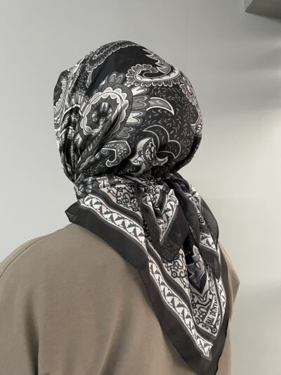 Motif Desen Eşarp Siyah