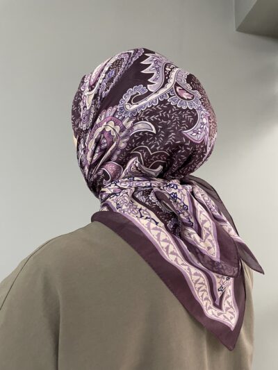 Motif Desen Eşarp Mürdüm